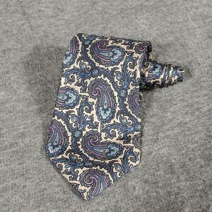 Lorrimor's Pittsburgh Pa 100% Silk Men's‎ Blue Paisley 60" Tie